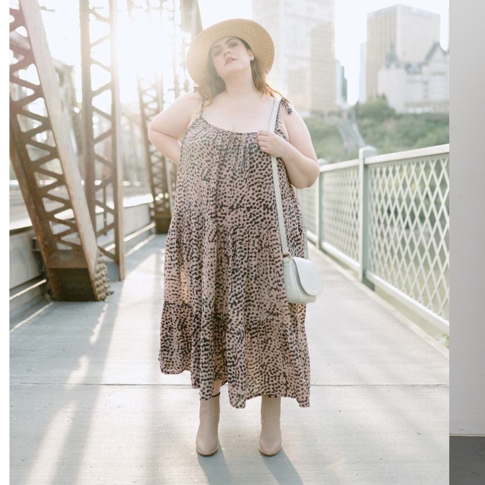 Esca Leopard Print Midi Dress